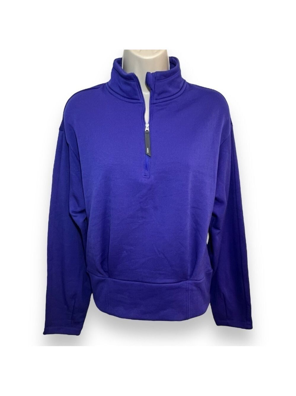 Athleta Women’s Altitude Polartec Half Zip Sweatshirt Noble Blue Size Medium